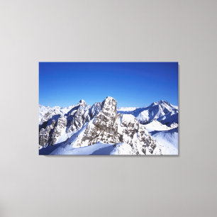Mountains St Anton Austria Holiday Card Canvas Print