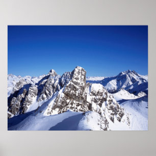 Mountains St Anton Austria Holiday Card Poster