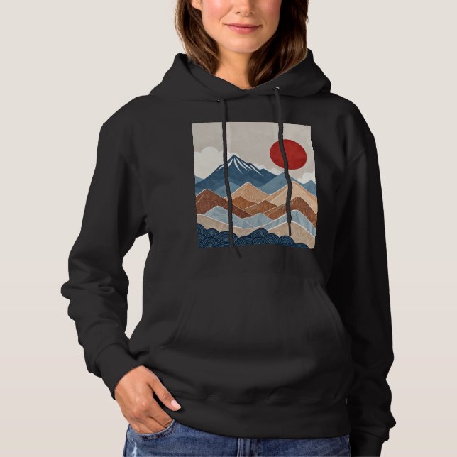 Mountains Sunset Beauty Hoodie (Front)