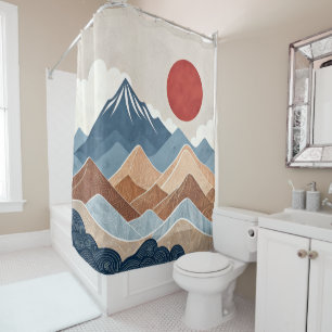 Mountains Sunset Beauty Shower Curtain