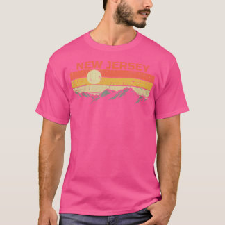 Mountains Sunset New Jersey Hiking Vintage Sunset  T-Shirt