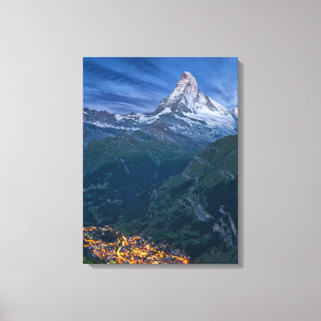 Mountains | The Matterhorn, Zermatt, Swiss Alps Canvas Print (Front)