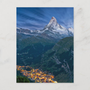 Mountains The Matterhorn, Zermatt, Swiss Alps Postcard