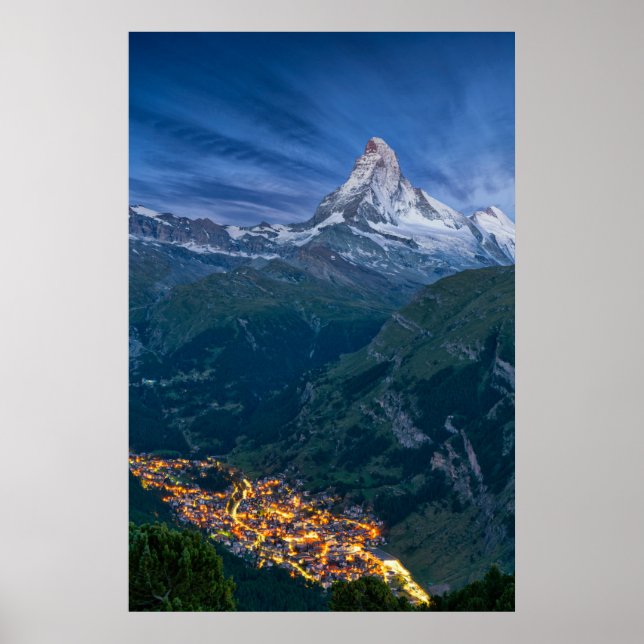 Mountains | The Matterhorn, Zermatt, Swiss Alps Poster (Front)