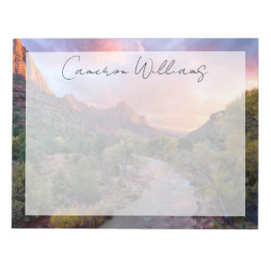 Mountains The Watchman Zion Nathional Park Utah Notepad