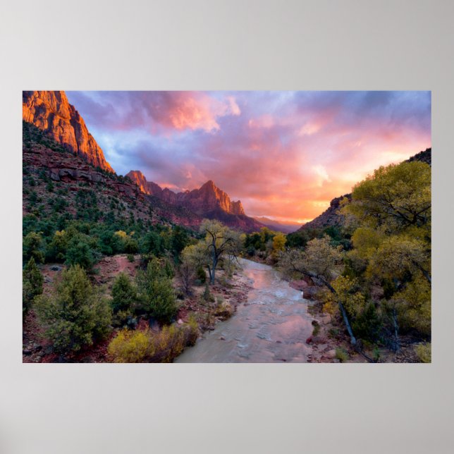 Mountains | The Watchman Zion Nathional Park Utah Poster (Front)