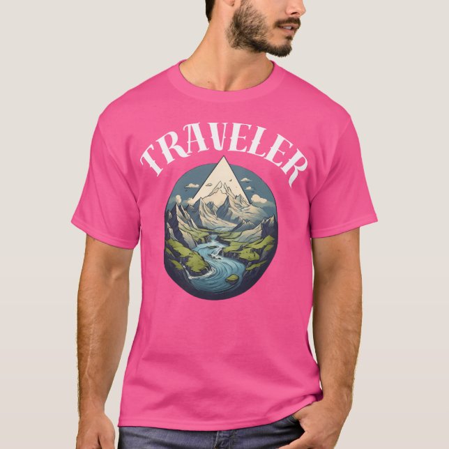 Mountains Traveller Active T-Shirt (Front)