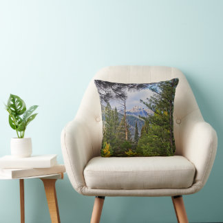 Mountains & Trees Throw Pillow