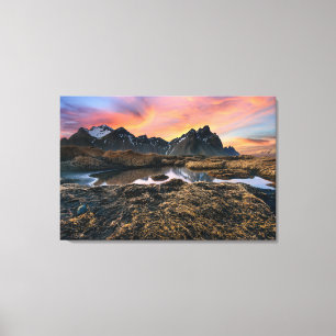 Mountains   Vesturhorn Mountain Iceland Canvas Print
