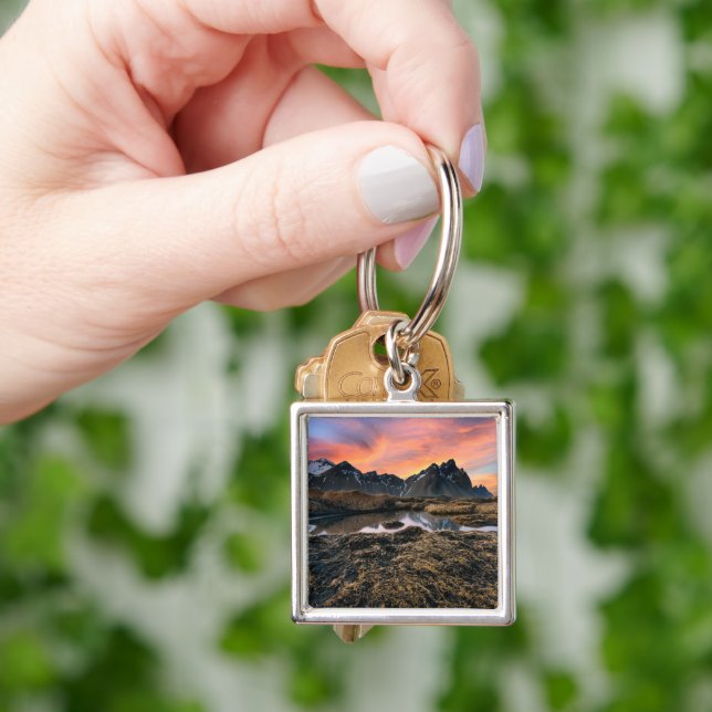 Mountains | Vesturhorn Mountain Iceland Key Ring (Hand)