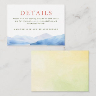 Mountains Wedding Details Small Enclosure Card