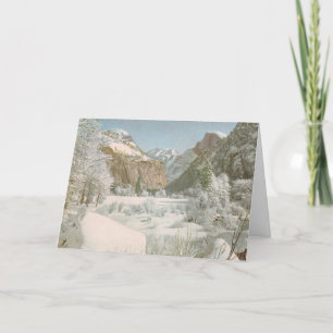 Mountains Winter Snow Vintage Holiday Christmas Card