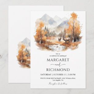 Mountains Woodland Forest Landscape Wedding Invitation
