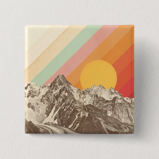 Mountainscape 1 | Florent Bodart 15 Cm Square Badge (Front)