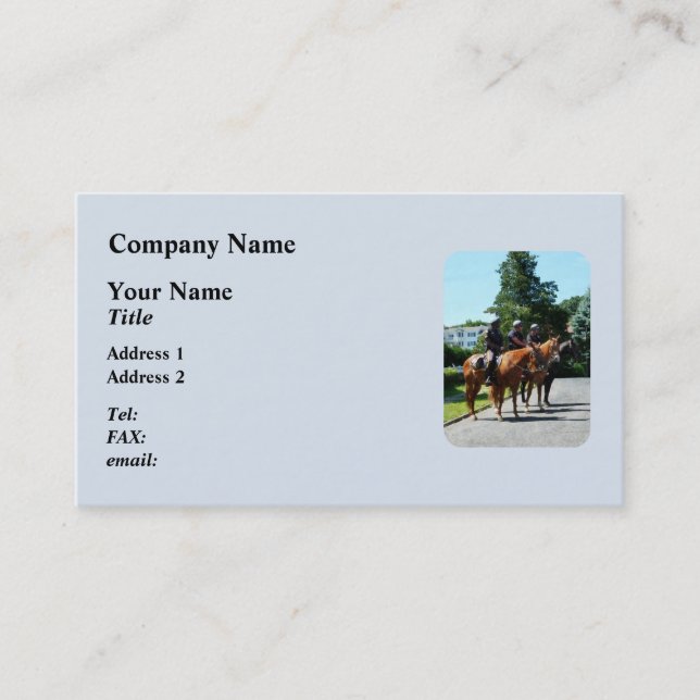 Mounted Police Profile Business Card (Front)