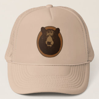 Mounted Taxidermy Bear Head Graphic Trucker Hat
