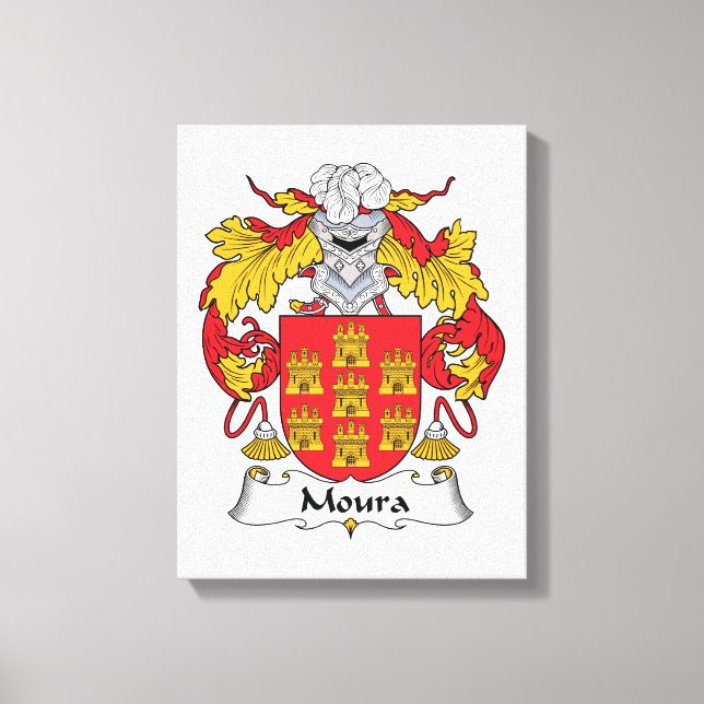 Moura Family Crest Canvas Print (Front)