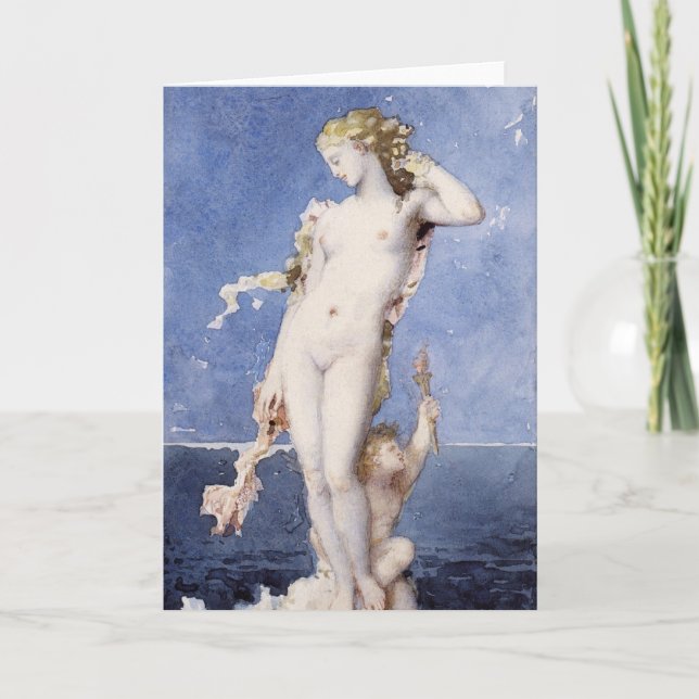Moureau Aphrodite Birth of Venus Card (Front)