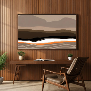 Mourne Mountains Abstract Landscape Art Poster