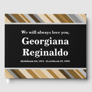 Mournful and Elegant Memorial Guest Book