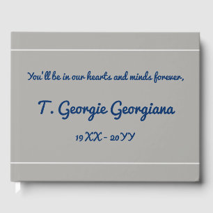 Mournful, Customised Funeral/Memorial Guest Book
