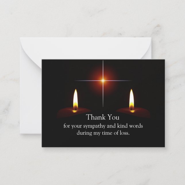 Mourning Candle Thank You Card (Front)