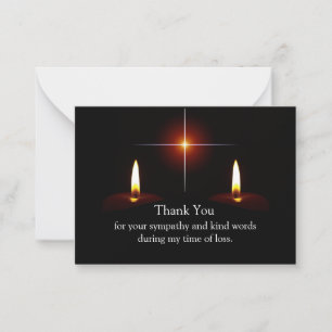 Mourning Candle Thank You Card