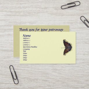 Mourning Cloak Butterfly - Nymphalis antiopa Business Card