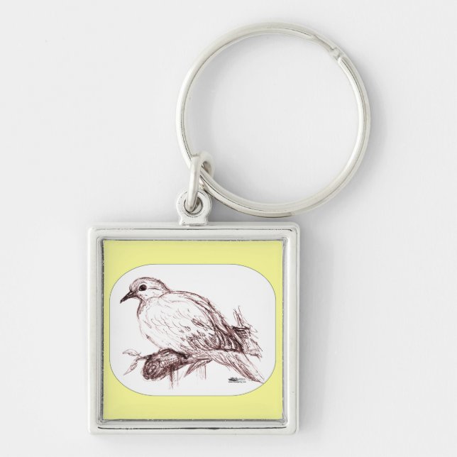 Mourning Dove Baby Key Ring (Front)