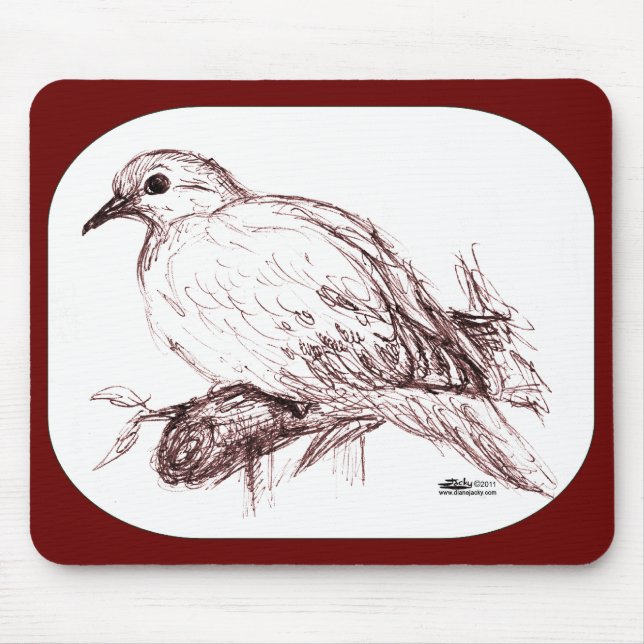 Mourning Dove Baby Mouse Pad (Front)