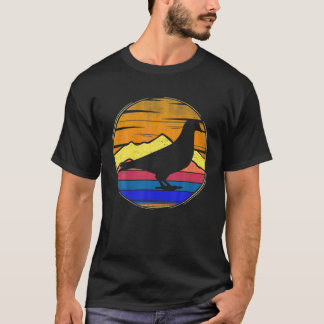 Mourning Dove Bird Retro Sunset Animal Birds Lover T-Shirt