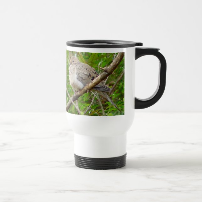 Mourning Dove Bird Travel Mug (Right)