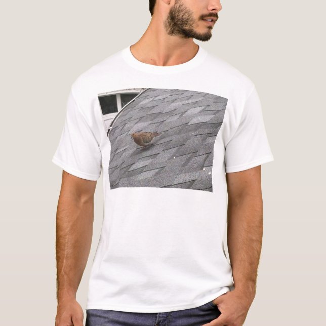 Mourning Dove on a Rooftop T-Shirt (Front)