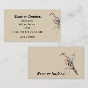 Mourning Dove/ Turtle Dove Card to Customize
