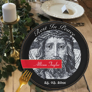 Mourning with Jesus Christ / Memorial, Funeral Paper Plate