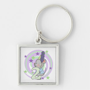 Mouse 2nd Birthday T shirts and Gifts Key Ring