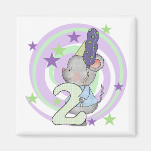 Mouse 2nd Birthday T shirts and Gifts Magnet