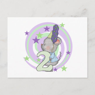 Mouse 2nd Birthday T shirts and Gifts Postcard