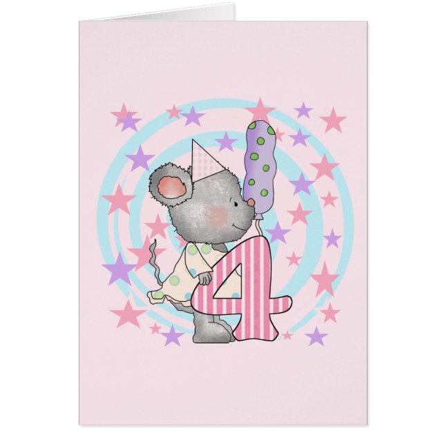 Mouse 4th birthday T-shirts and Gifts (Front)