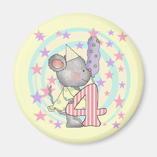 Mouse 4th birthday T-shirts and Gifts Magnet
