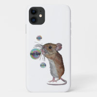 Mouse and Bubbles iphone case