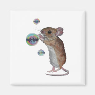 Mouse and bubbles magnet