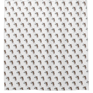 Mouse and bubbles shower curtain