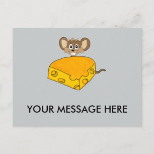 Mouse and cheese postcard