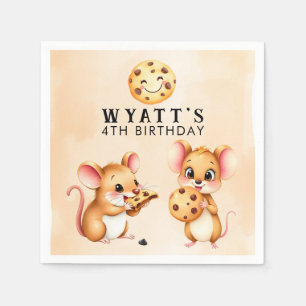 Mouse and Cookie Theme Birthday Party Napkin