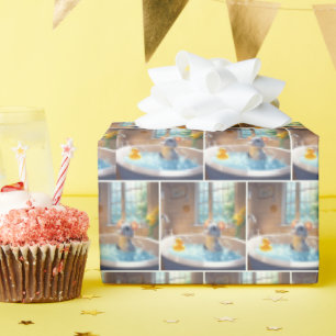Mouse and Duck In Bubble Bath Wrapping Paper