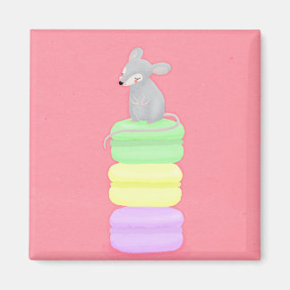mouse and macarons magnet