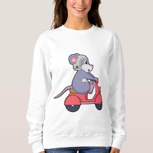 Mouse as Biker with Scooter.PNG Sweatshirt (Front)