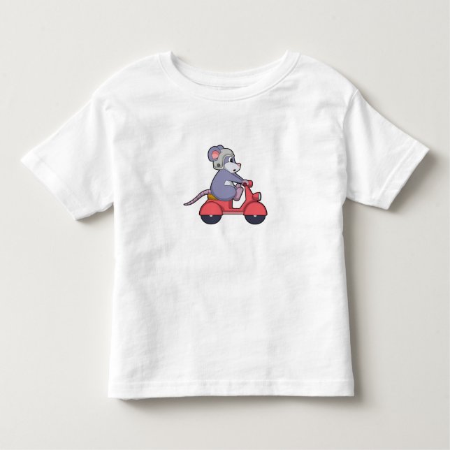 Mouse as Biker with Scooter.PNG Toddler T-Shirt (Front)