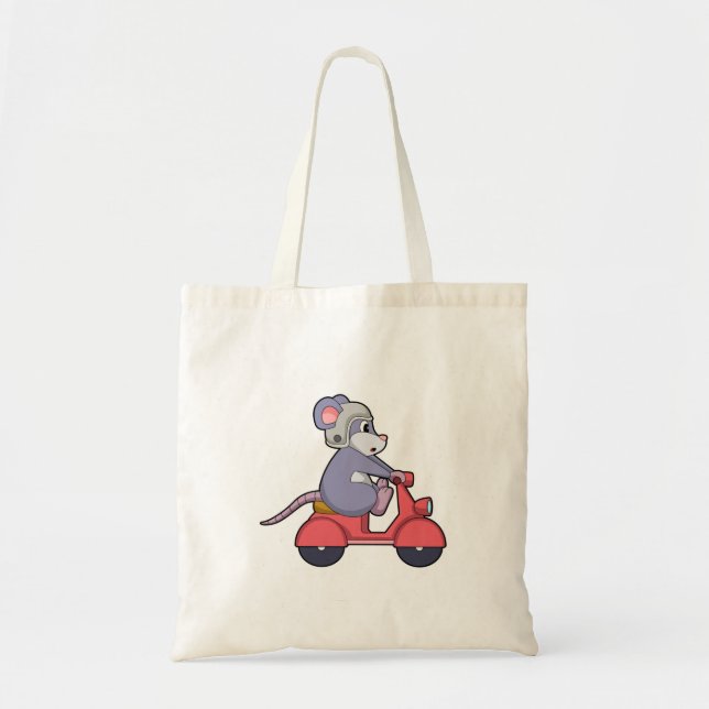 Mouse as Biker with Scooter.PNG Tote Bag (Front)